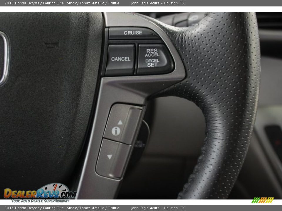 2015 Honda Odyssey Touring Elite Smoky Topaz Metallic / Truffle Photo #35