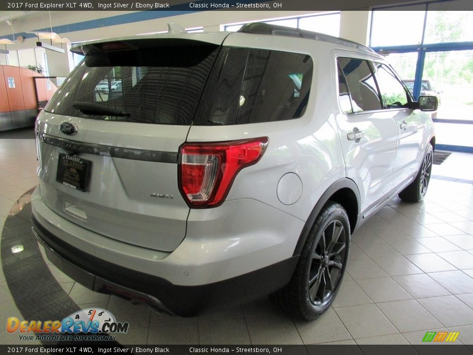 2017 Ford Explorer XLT 4WD Ingot Silver / Ebony Black Photo #7