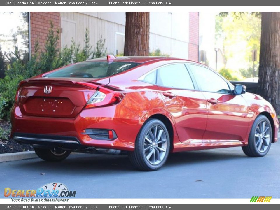 2020 Honda Civic EX Sedan Molten Lava Pearl / Black Photo #6