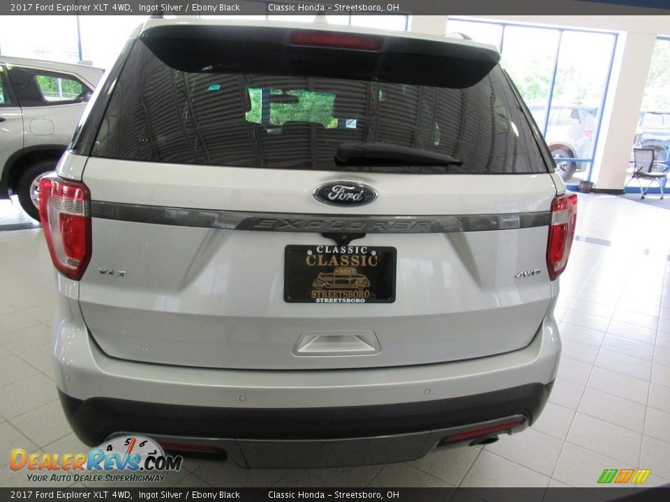 2017 Ford Explorer XLT 4WD Ingot Silver / Ebony Black Photo #8