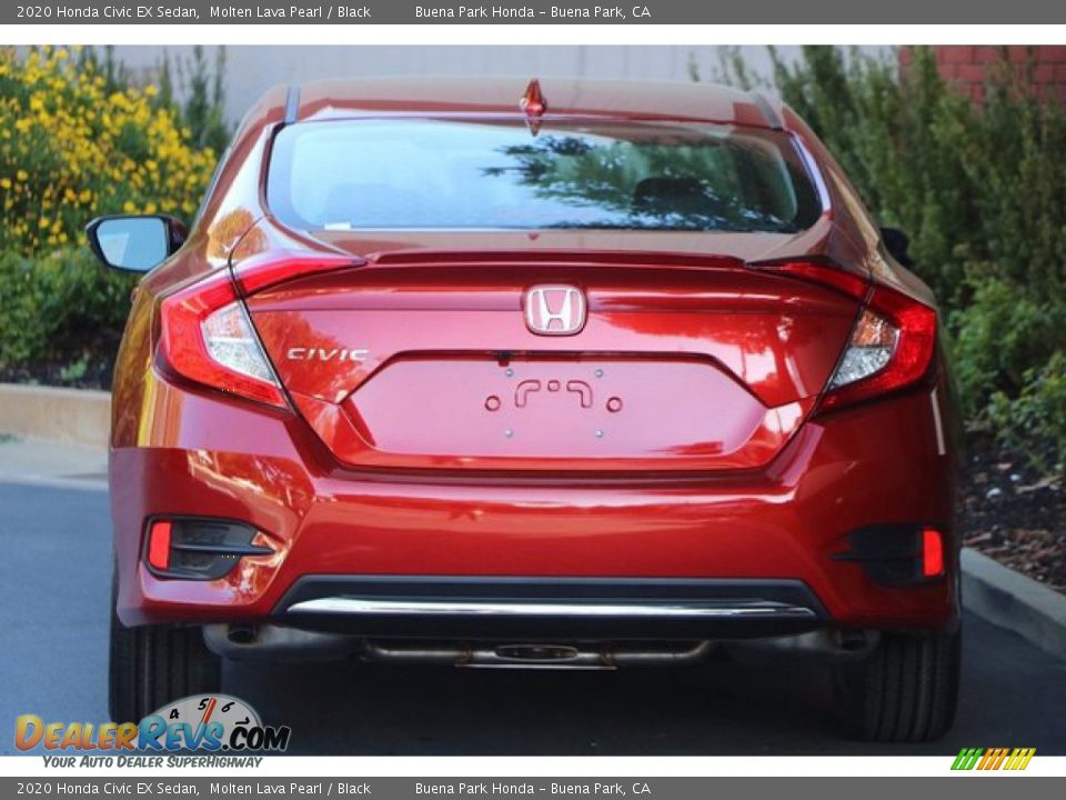 2020 Honda Civic EX Sedan Molten Lava Pearl / Black Photo #7