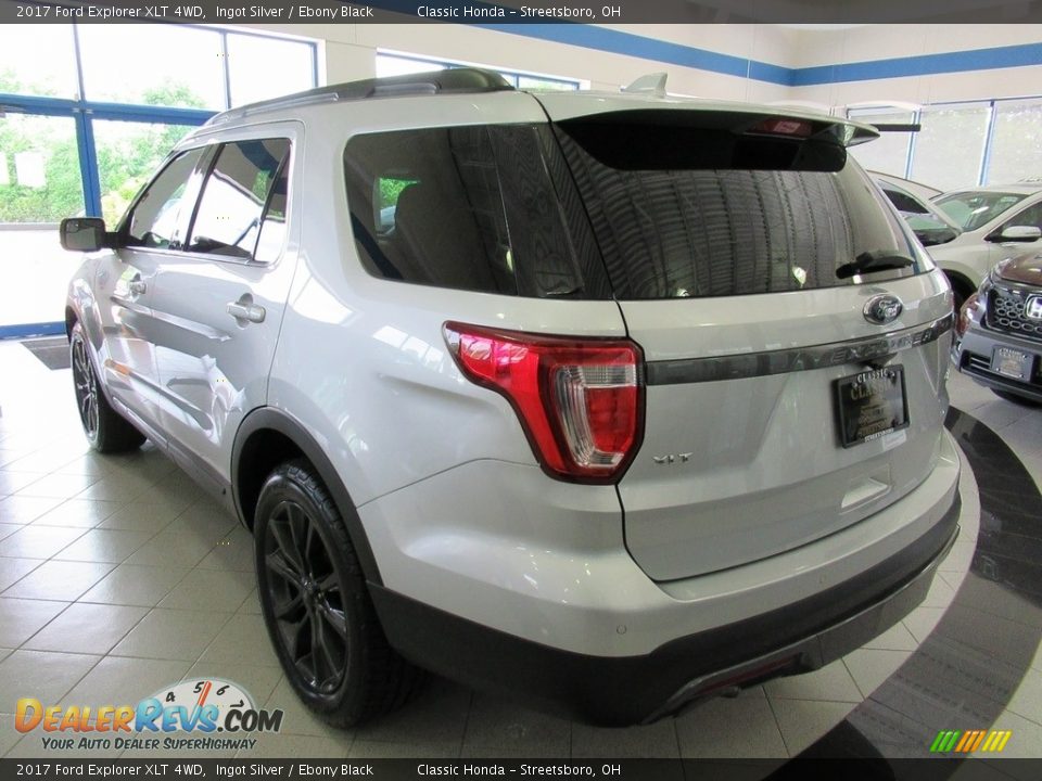 2017 Ford Explorer XLT 4WD Ingot Silver / Ebony Black Photo #9