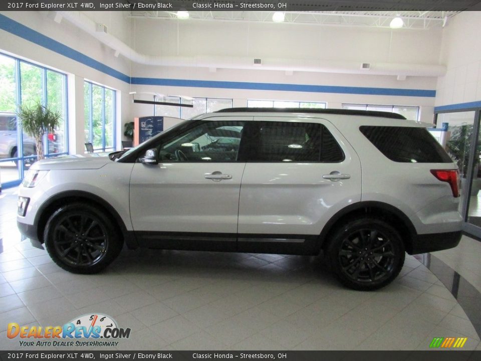 2017 Ford Explorer XLT 4WD Ingot Silver / Ebony Black Photo #10