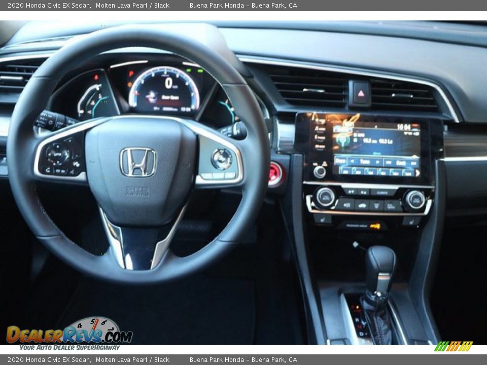 2020 Honda Civic EX Sedan Molten Lava Pearl / Black Photo #12