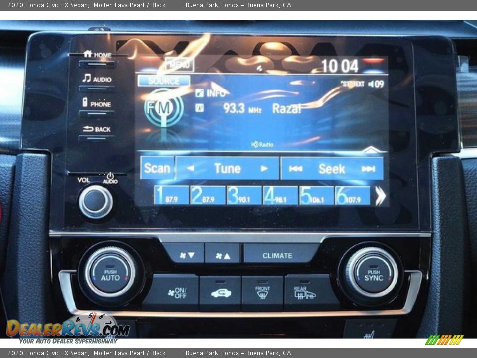 2020 Honda Civic EX Sedan Molten Lava Pearl / Black Photo #13