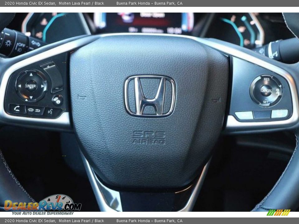 2020 Honda Civic EX Sedan Molten Lava Pearl / Black Photo #15