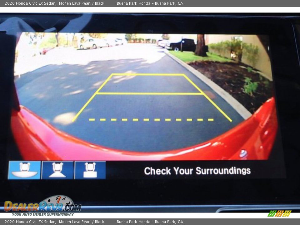 2020 Honda Civic EX Sedan Molten Lava Pearl / Black Photo #16