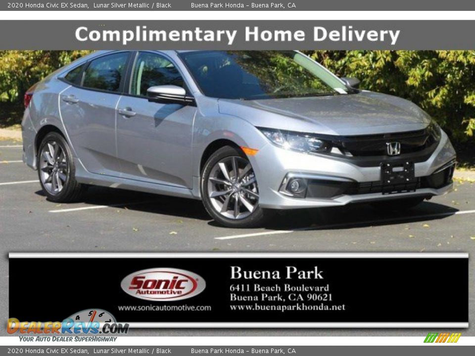 2020 Honda Civic EX Sedan Lunar Silver Metallic / Black Photo #1