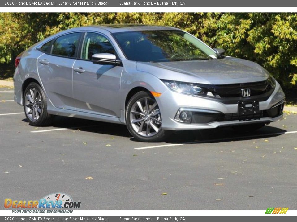2020 Honda Civic EX Sedan Lunar Silver Metallic / Black Photo #2