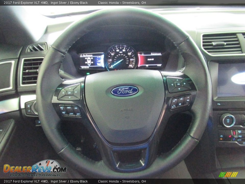 2017 Ford Explorer XLT 4WD Ingot Silver / Ebony Black Photo #32