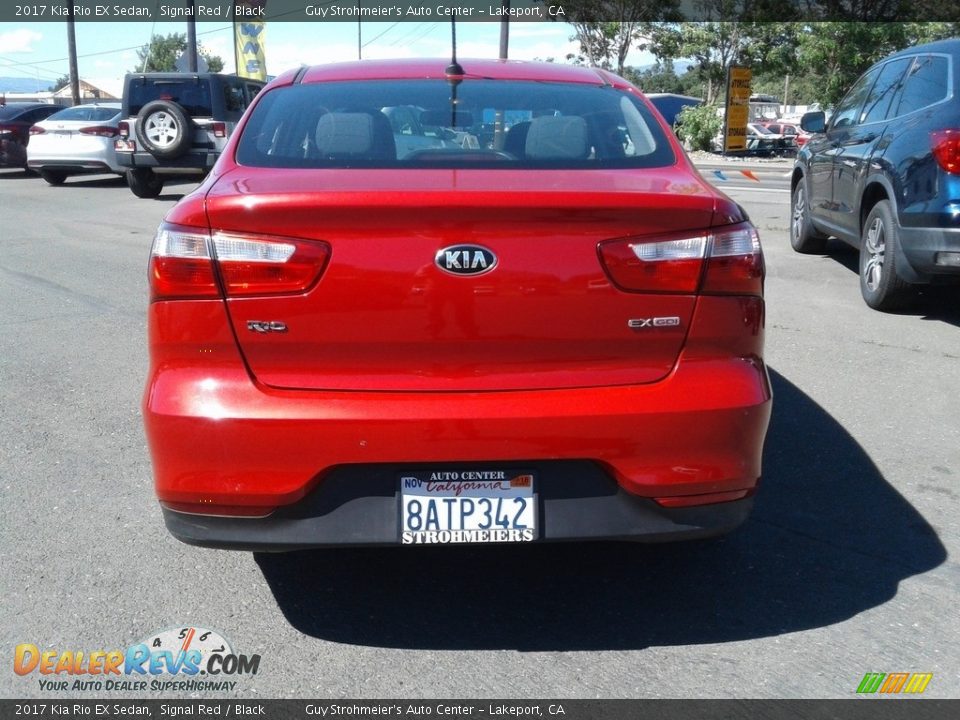 2017 Kia Rio EX Sedan Signal Red / Black Photo #3