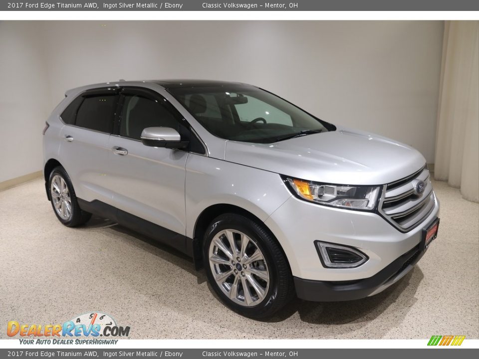 2017 Ford Edge Titanium AWD Ingot Silver Metallic / Ebony Photo #1