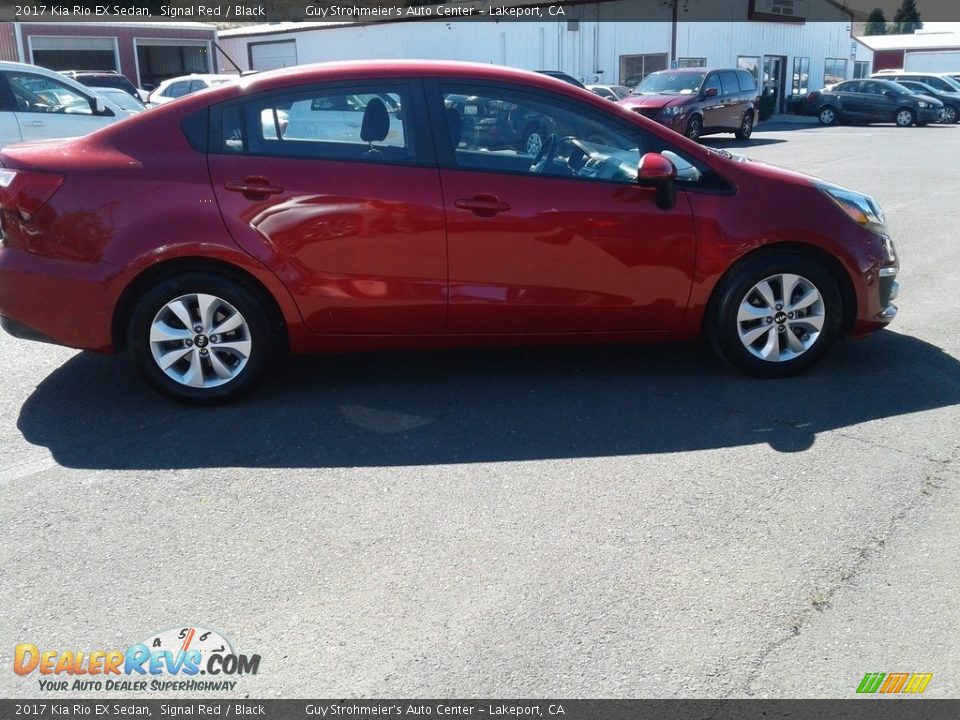 2017 Kia Rio EX Sedan Signal Red / Black Photo #4