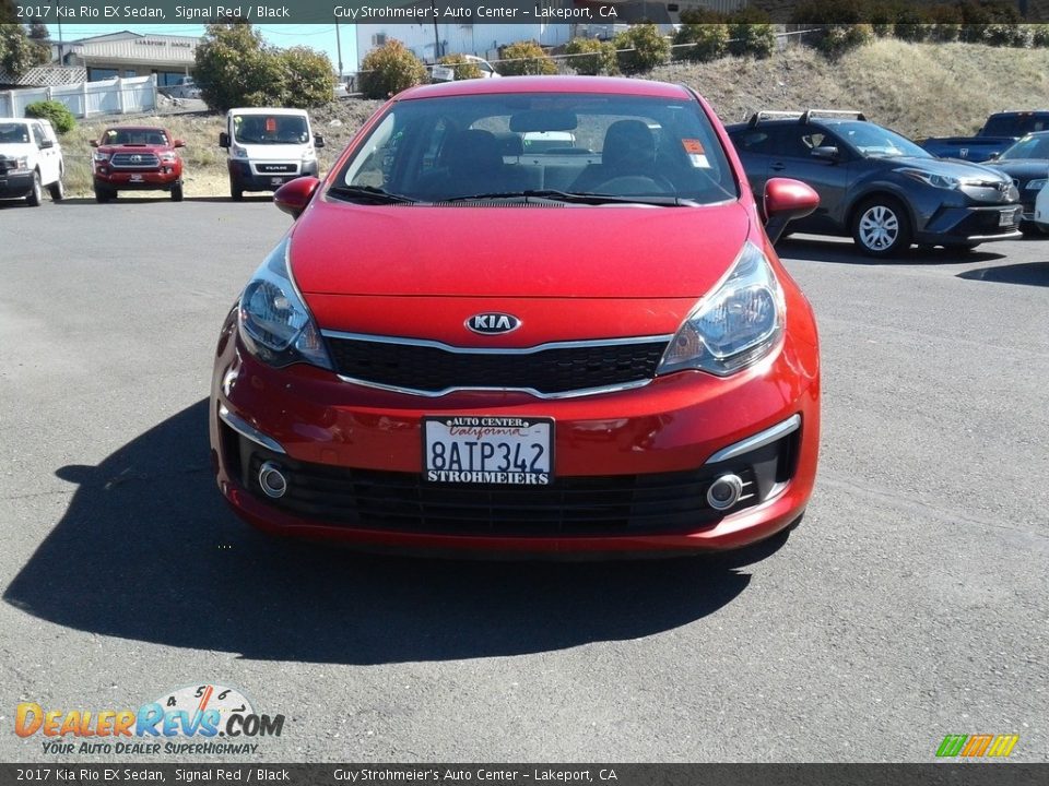 2017 Kia Rio EX Sedan Signal Red / Black Photo #5