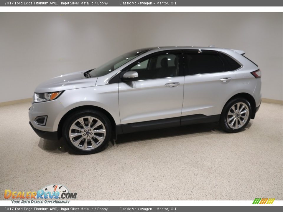 2017 Ford Edge Titanium AWD Ingot Silver Metallic / Ebony Photo #3