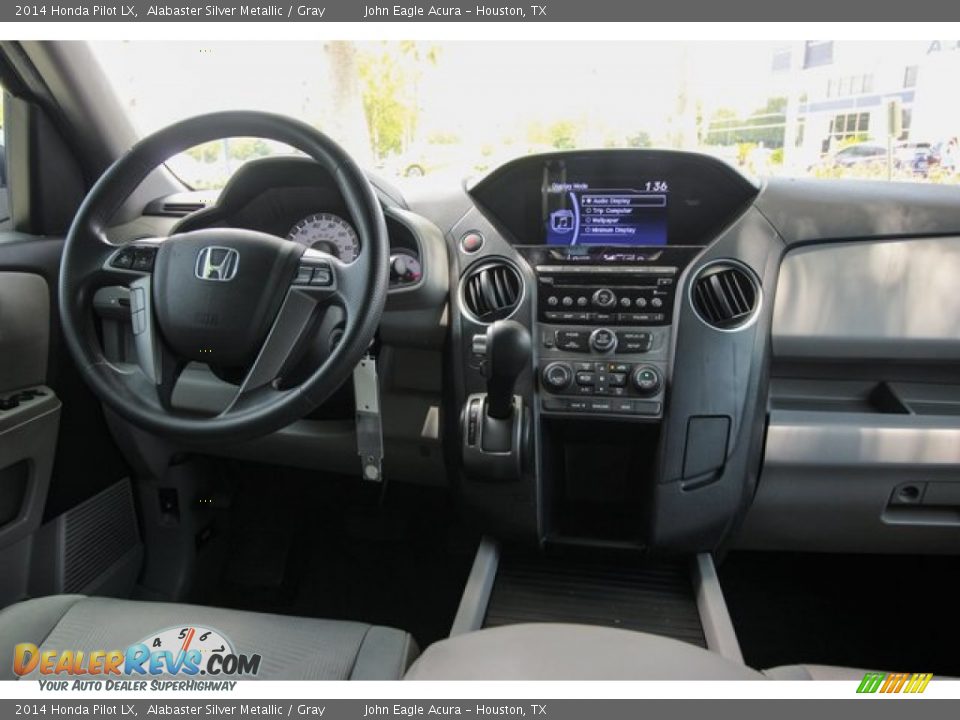 2014 Honda Pilot LX Alabaster Silver Metallic / Gray Photo #28
