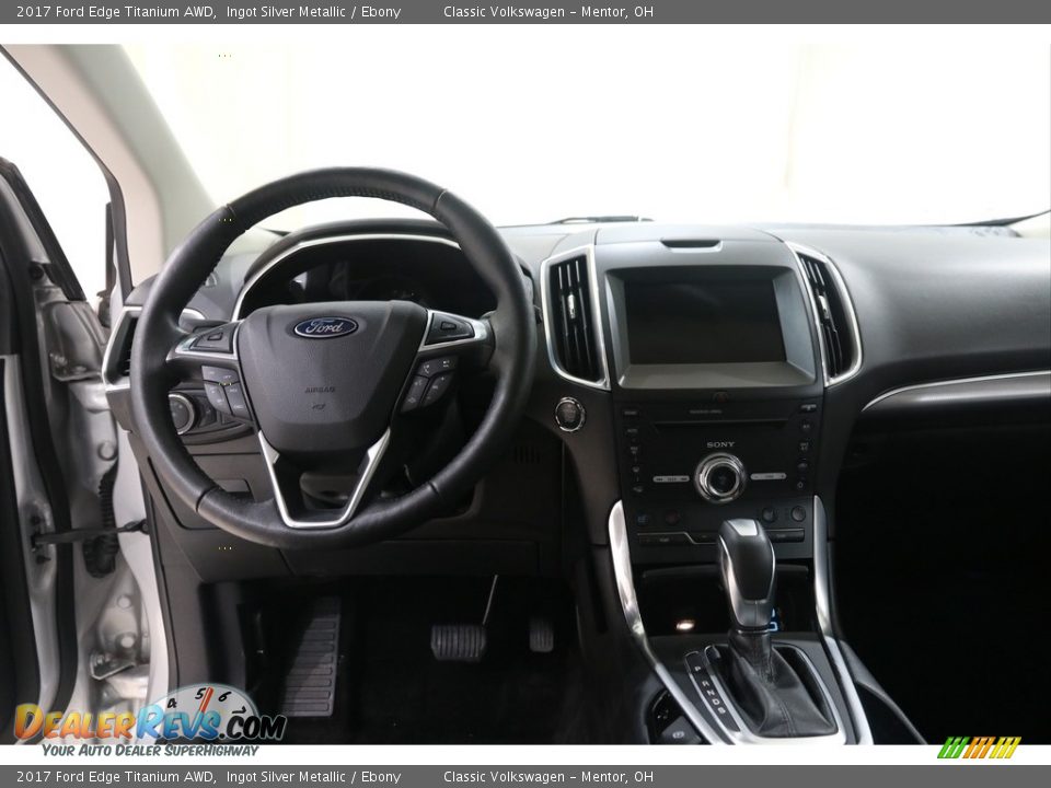 2017 Ford Edge Titanium AWD Ingot Silver Metallic / Ebony Photo #7