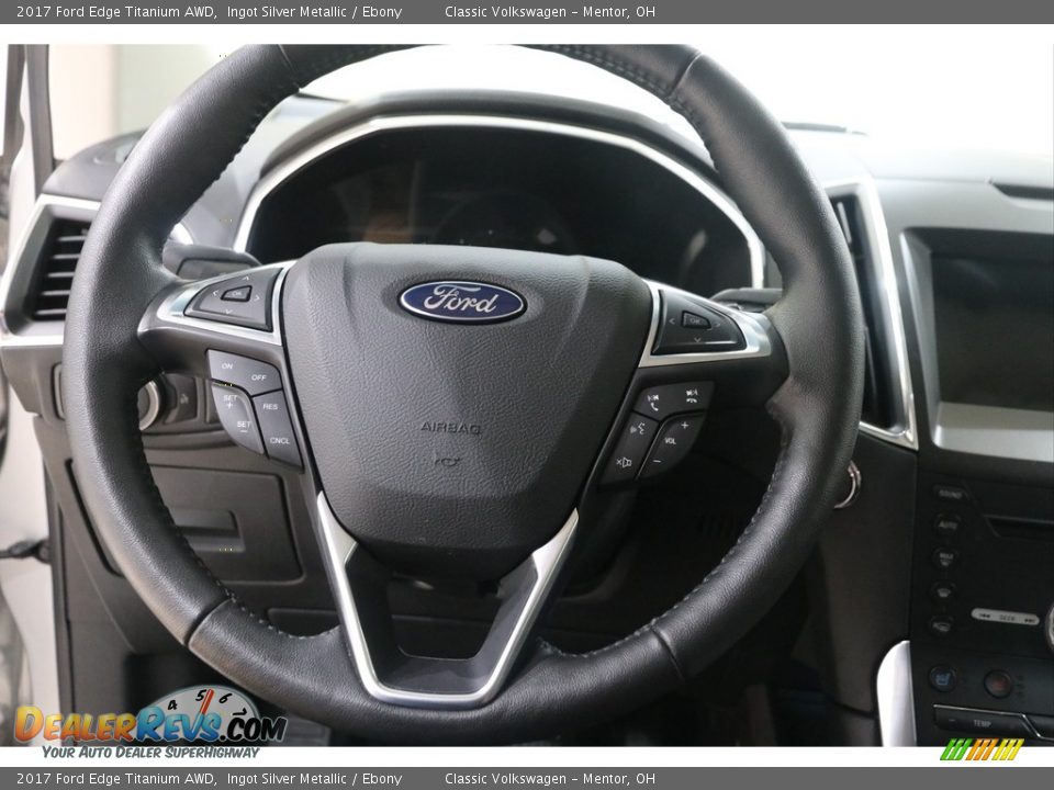 2017 Ford Edge Titanium AWD Ingot Silver Metallic / Ebony Photo #8