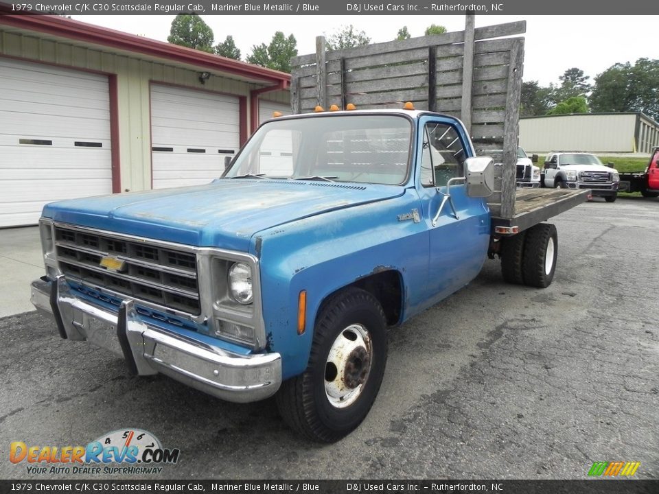 1979 Chevrolet C/K C30 Scottsdale Regular Cab Mariner Blue Metallic / Blue Photo #4