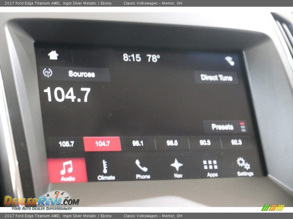 2017 Ford Edge Titanium AWD Ingot Silver Metallic / Ebony Photo #11