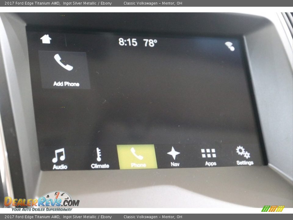 2017 Ford Edge Titanium AWD Ingot Silver Metallic / Ebony Photo #12