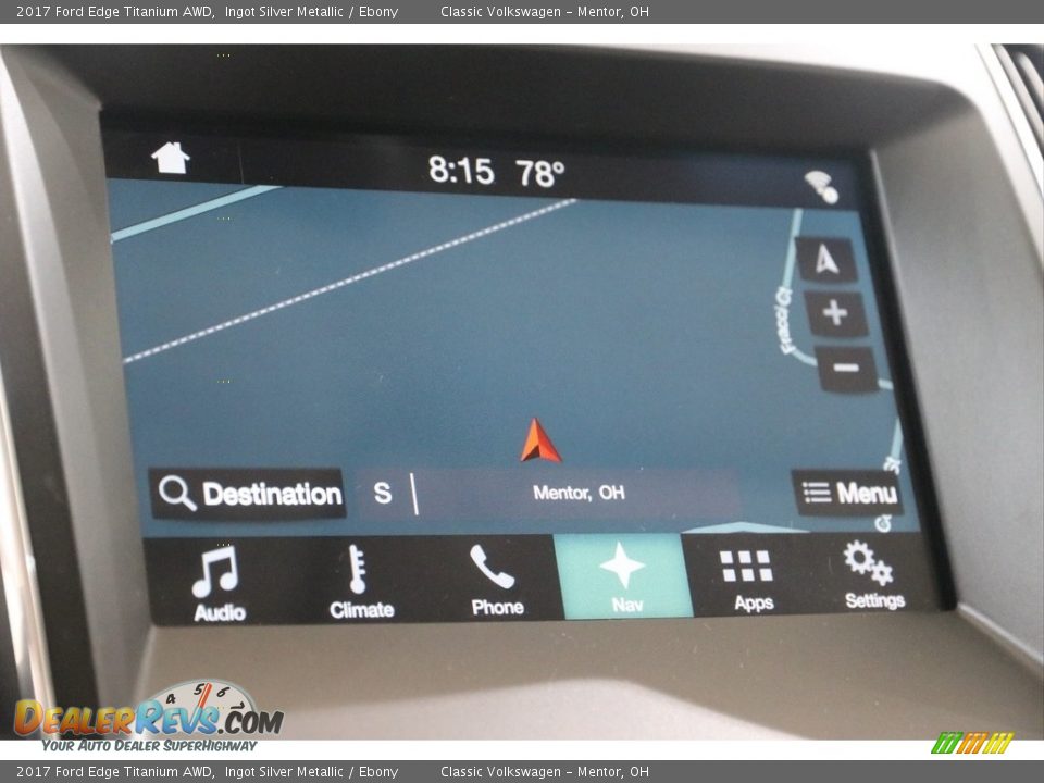 2017 Ford Edge Titanium AWD Ingot Silver Metallic / Ebony Photo #13