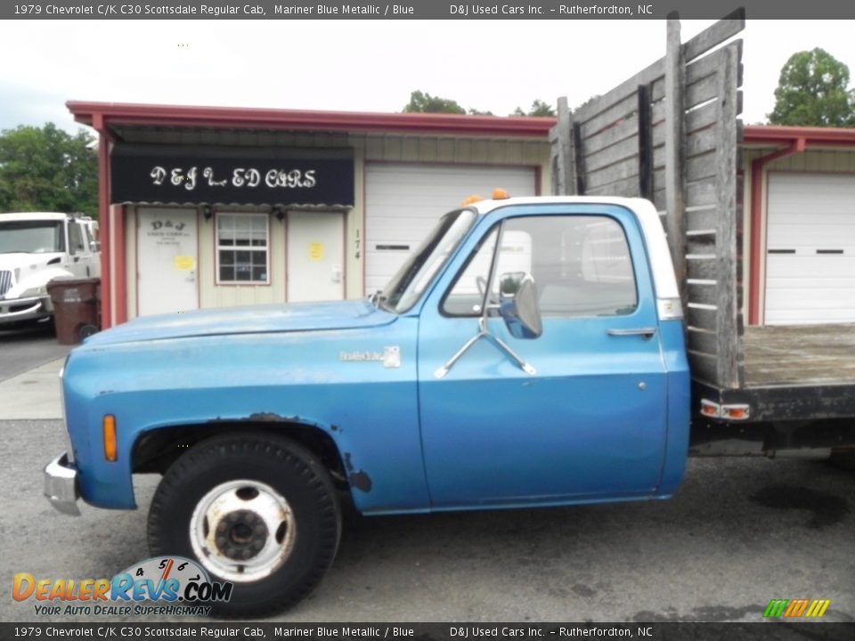 1979 Chevrolet C/K C30 Scottsdale Regular Cab Mariner Blue Metallic / Blue Photo #6