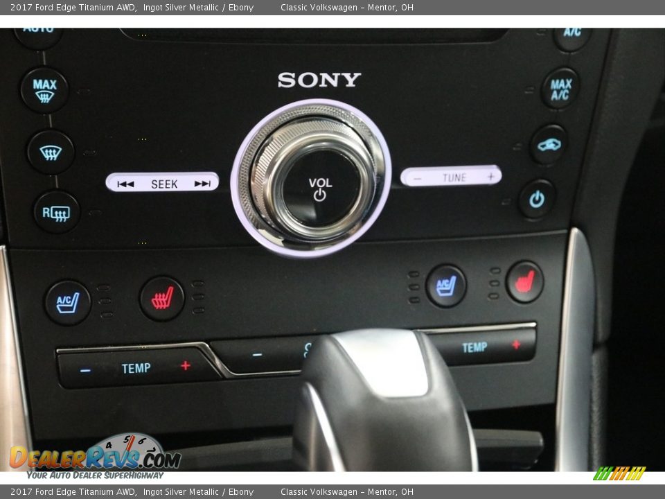 2017 Ford Edge Titanium AWD Ingot Silver Metallic / Ebony Photo #14