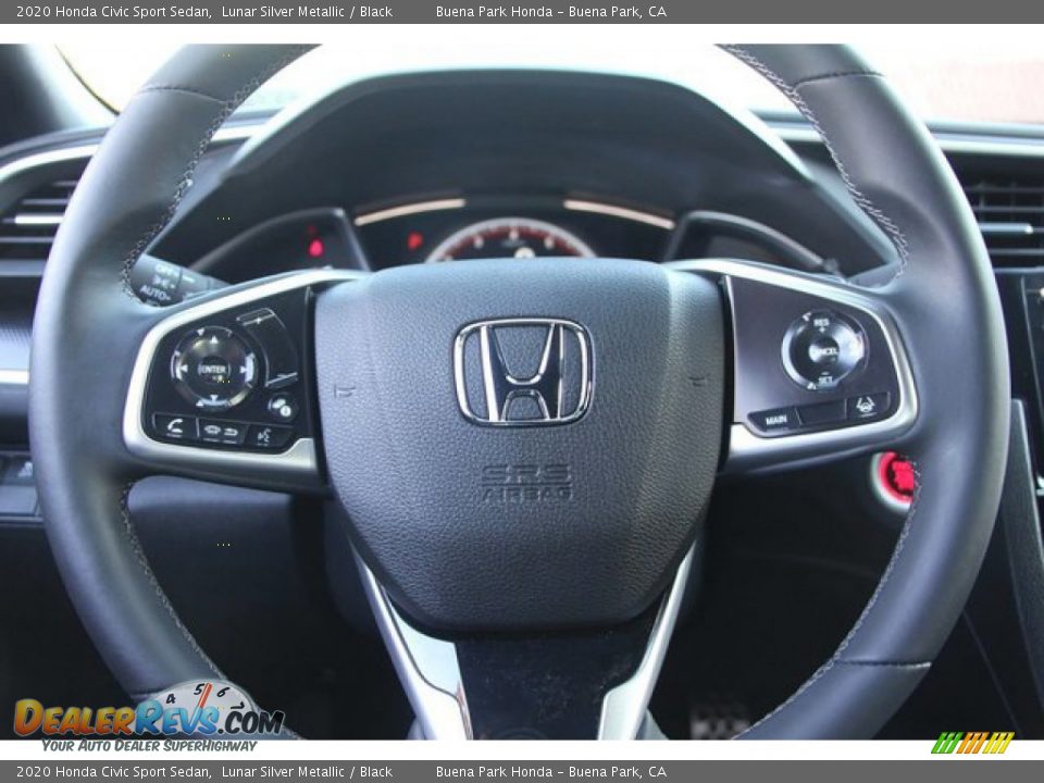 2020 Honda Civic Sport Sedan Lunar Silver Metallic / Black Photo #14