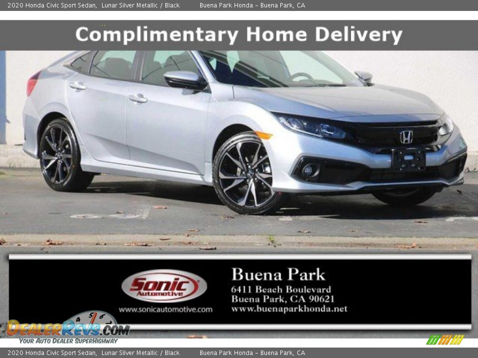2020 Honda Civic Sport Sedan Lunar Silver Metallic / Black Photo #1