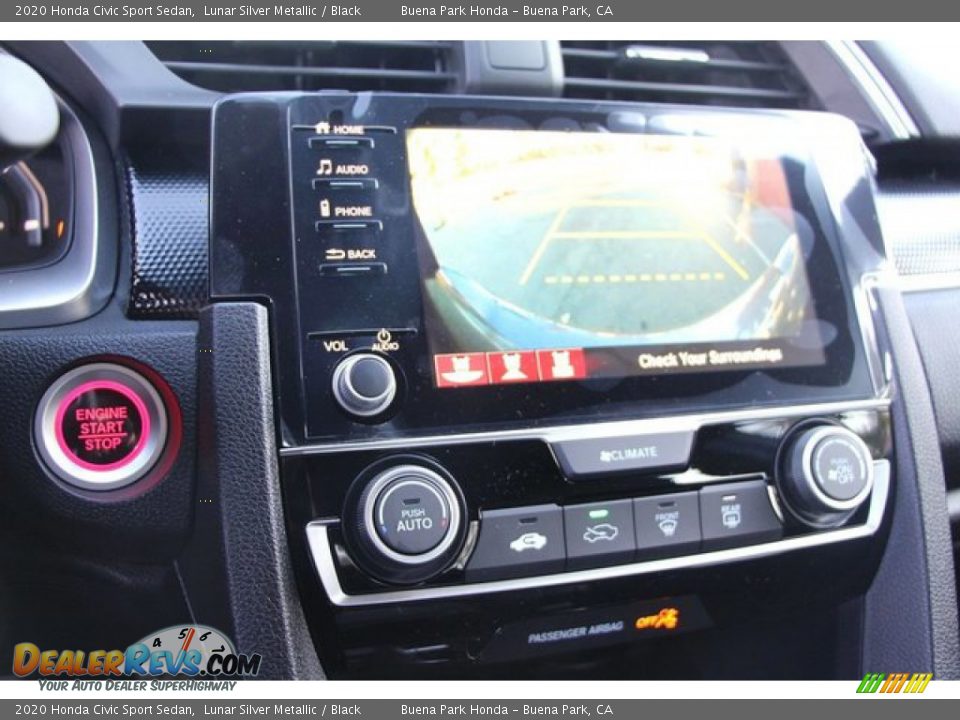 2020 Honda Civic Sport Sedan Lunar Silver Metallic / Black Photo #12