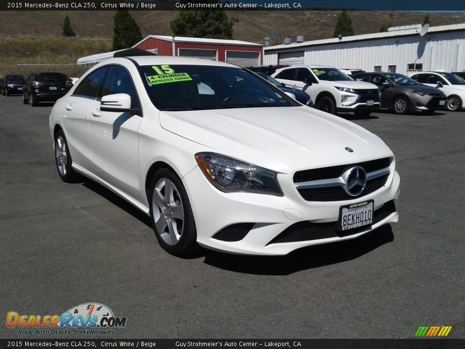 2015 Mercedes-Benz CLA 250 Cirrus White / Beige Photo #1