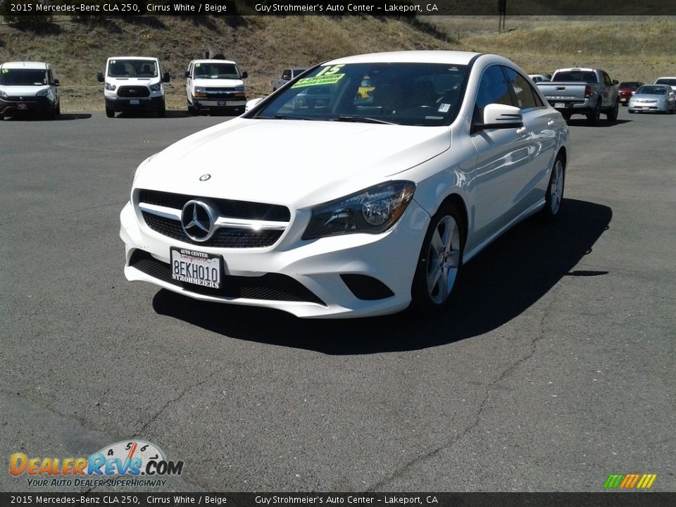 2015 Mercedes-Benz CLA 250 Cirrus White / Beige Photo #2