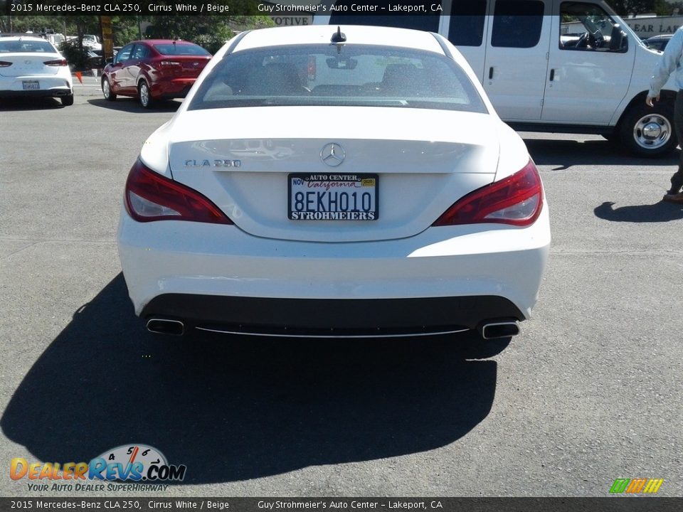 2015 Mercedes-Benz CLA 250 Cirrus White / Beige Photo #3