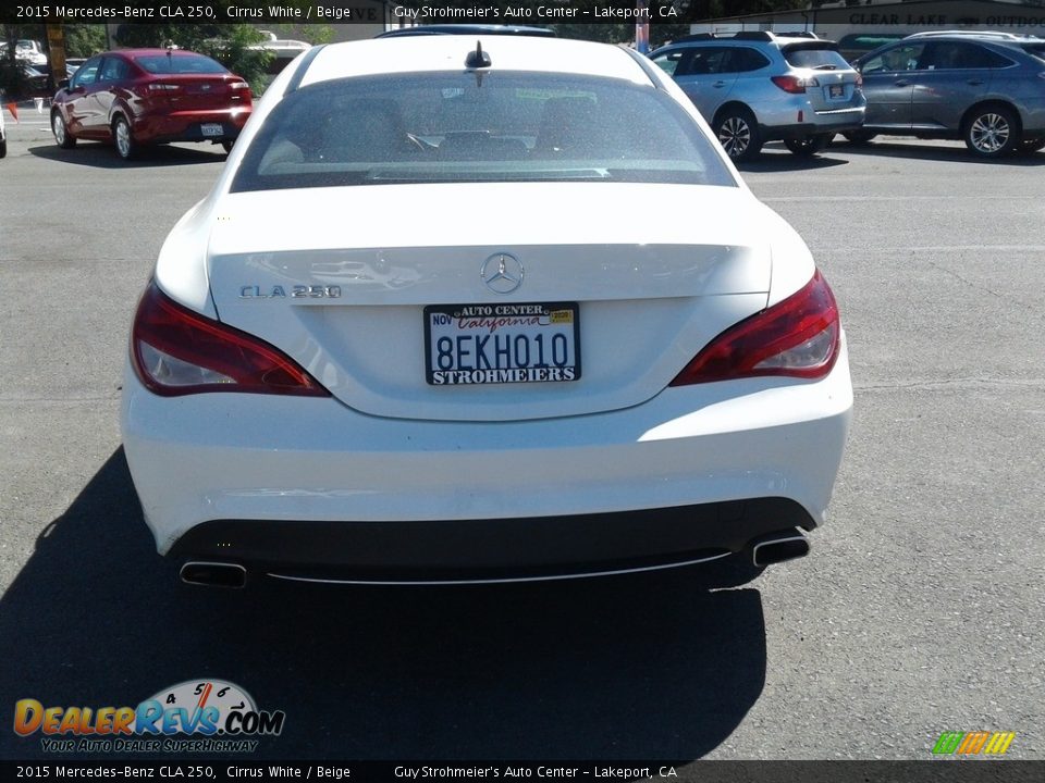 2015 Mercedes-Benz CLA 250 Cirrus White / Beige Photo #8