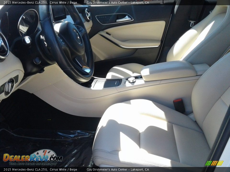 2015 Mercedes-Benz CLA 250 Cirrus White / Beige Photo #12