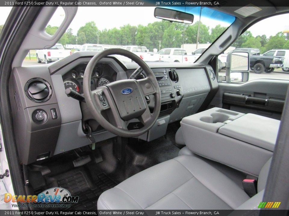 Steel Gray Interior - 2011 Ford F250 Super Duty XL Regular Cab Chassis Photo #22