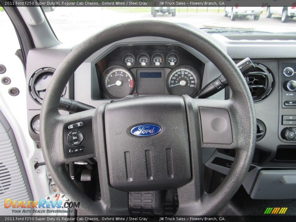 2011 Ford F250 Super Duty XL Regular Cab Chassis Steering Wheel Photo #25