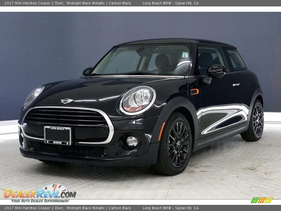 2017 Mini Hardtop Cooper 2 Door Midnight Black Metallic / Carbon Black Photo #12