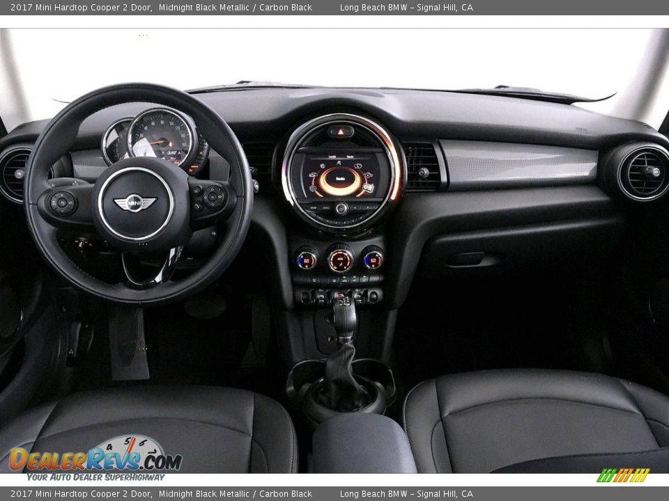 2017 Mini Hardtop Cooper 2 Door Midnight Black Metallic / Carbon Black Photo #15
