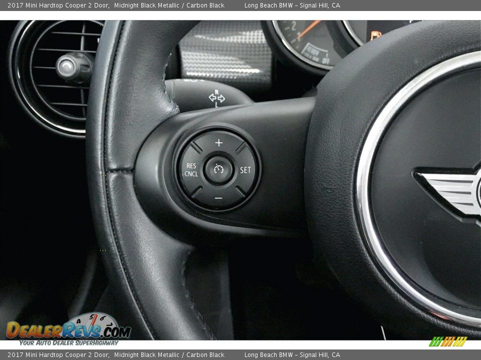 2017 Mini Hardtop Cooper 2 Door Midnight Black Metallic / Carbon Black Photo #18