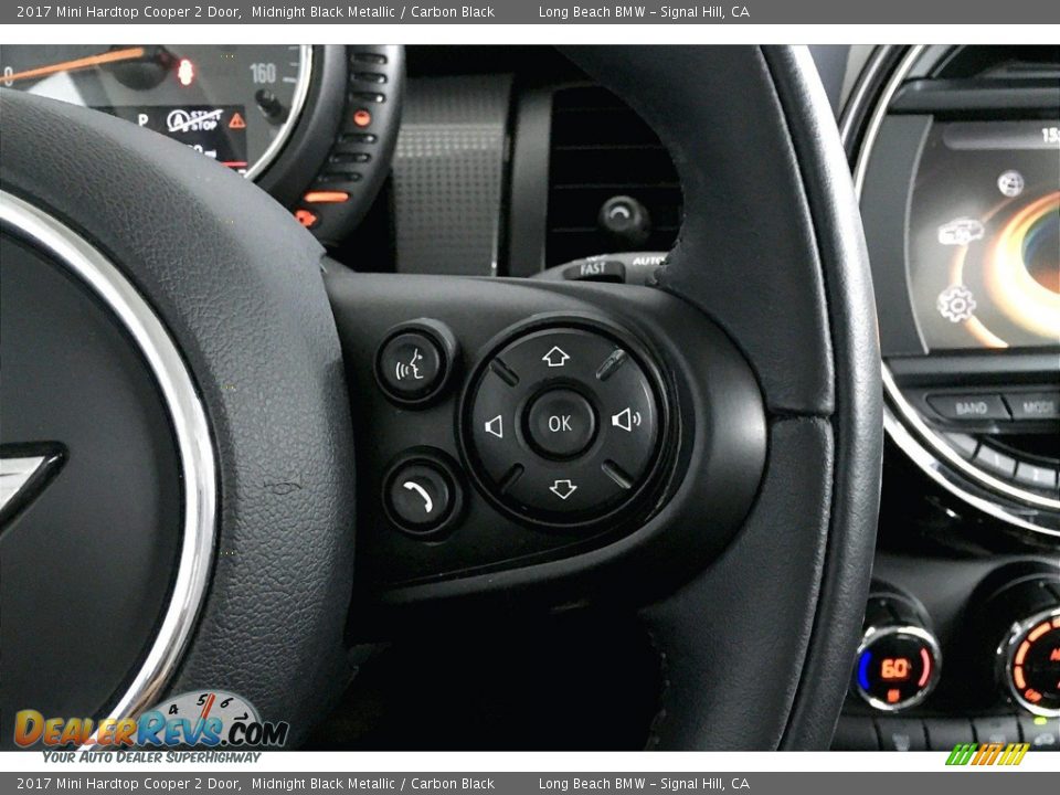2017 Mini Hardtop Cooper 2 Door Midnight Black Metallic / Carbon Black Photo #19