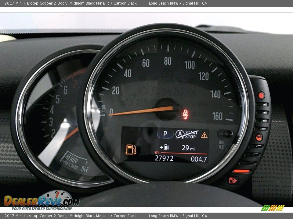 2017 Mini Hardtop Cooper 2 Door Midnight Black Metallic / Carbon Black Photo #20