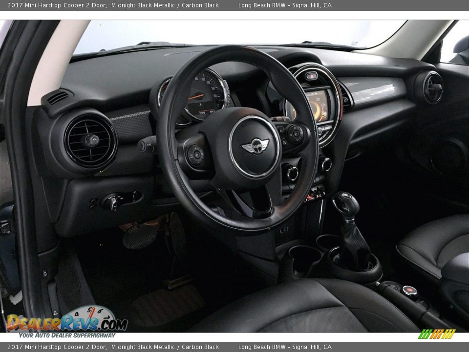 2017 Mini Hardtop Cooper 2 Door Midnight Black Metallic / Carbon Black Photo #21