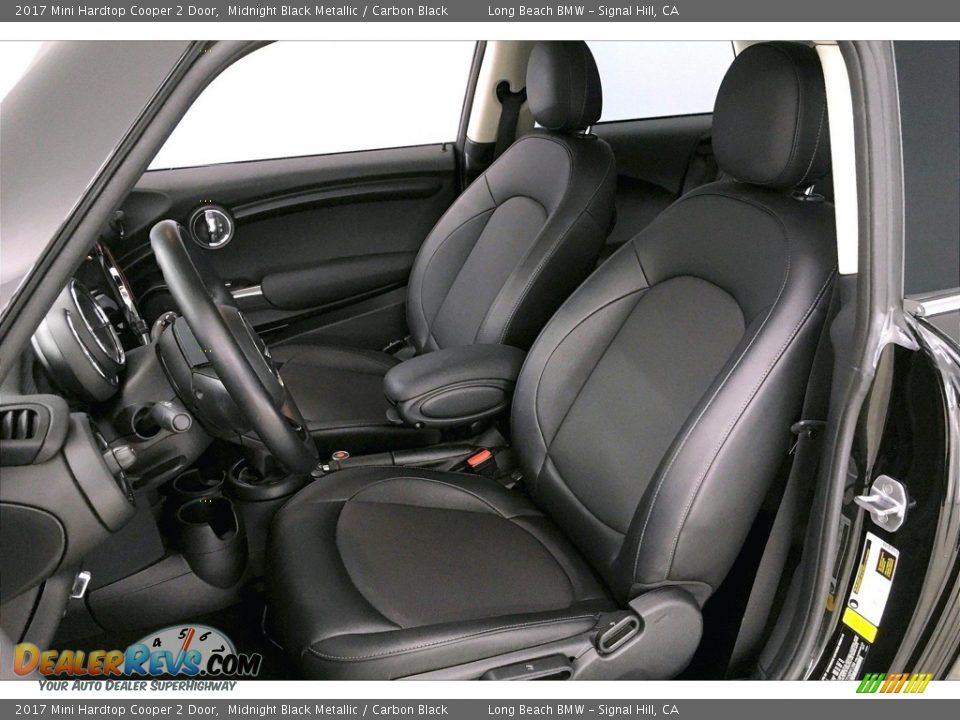 2017 Mini Hardtop Cooper 2 Door Midnight Black Metallic / Carbon Black Photo #27