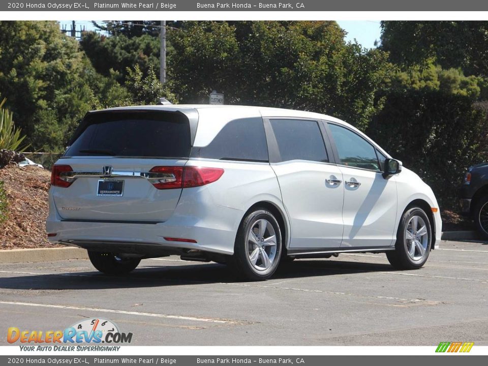 2020 Honda Odyssey EX-L Platinum White Pearl / Beige Photo #6