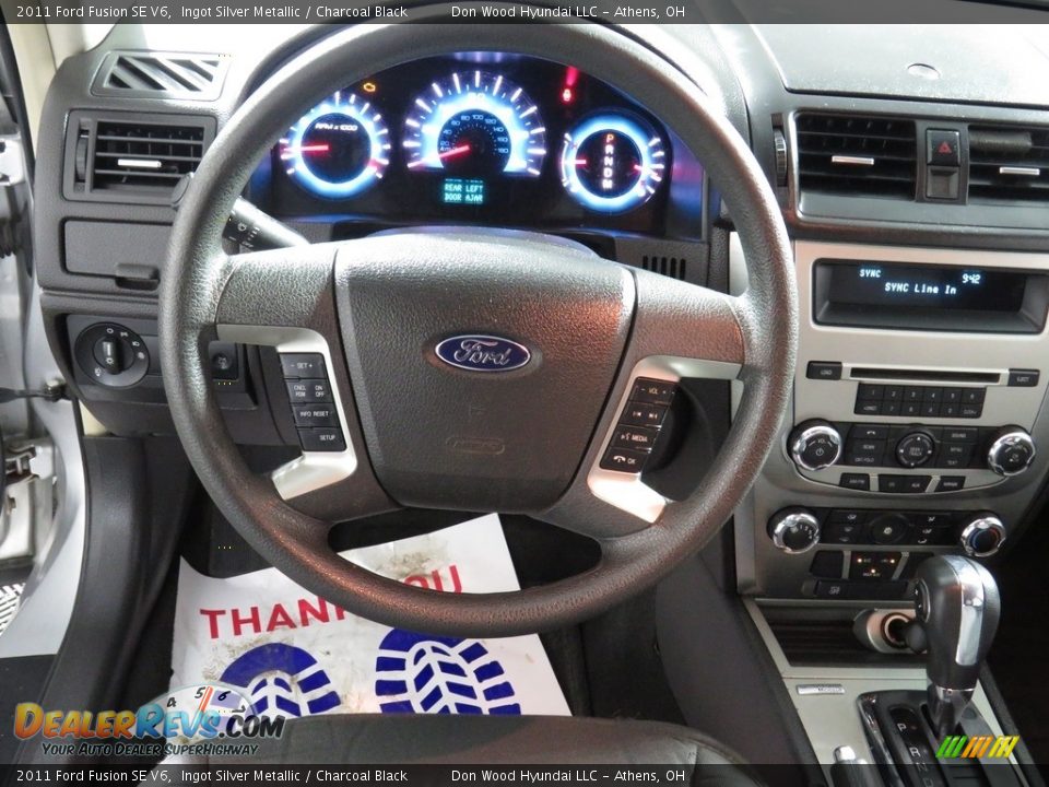 2011 Ford Fusion SE V6 Ingot Silver Metallic / Charcoal Black Photo #29