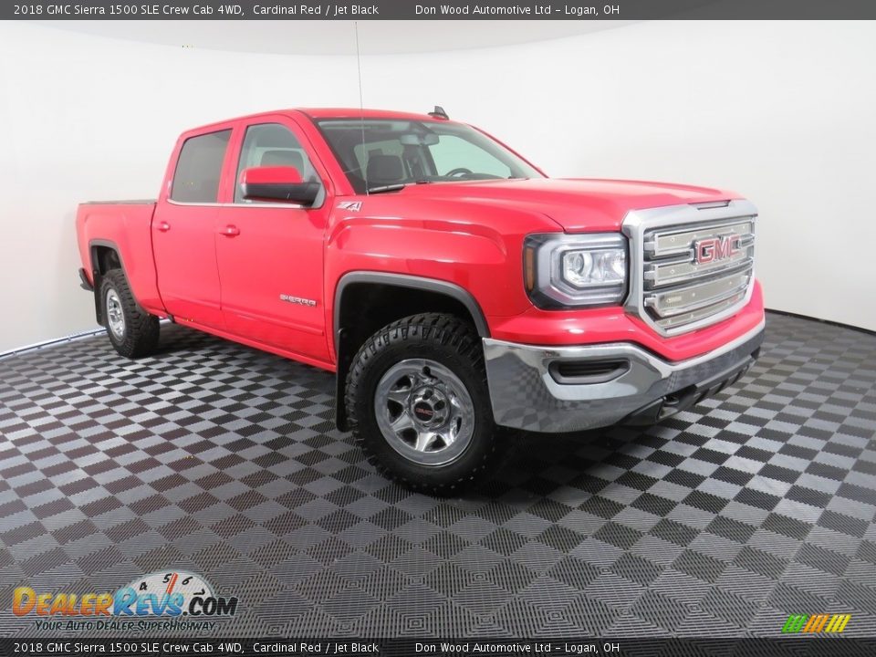 2018 GMC Sierra 1500 SLE Crew Cab 4WD Cardinal Red / Jet Black Photo #3