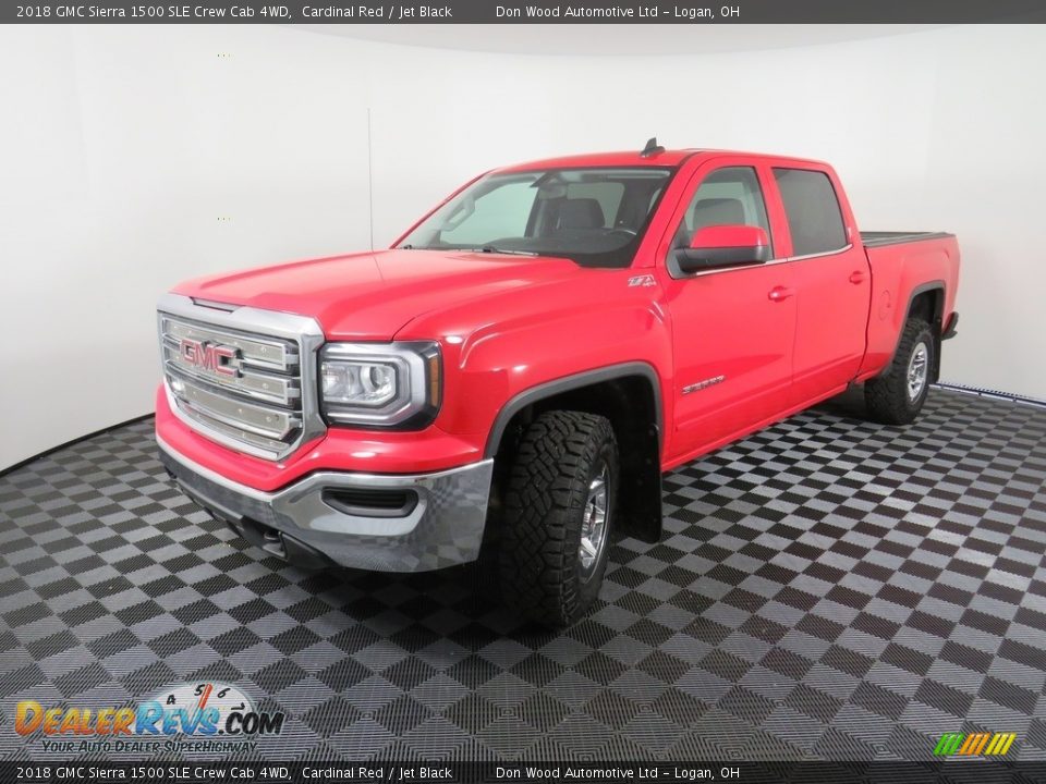 2018 GMC Sierra 1500 SLE Crew Cab 4WD Cardinal Red / Jet Black Photo #8