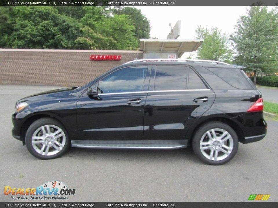 2014 Mercedes-Benz ML 350 Black / Almond Beige Photo #7